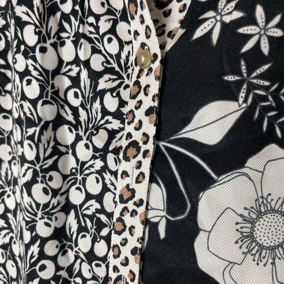 Anthropologie Maeve Fern Shirt Button Up Mix Media XS 227 - Picture 4 of 8